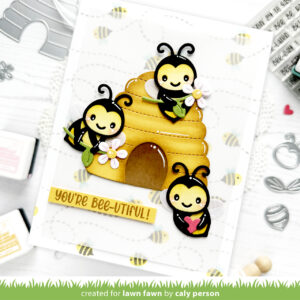 Lawn Fawn Bee Happy Background Stencils