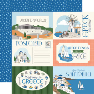 Carta Bella Greece 12X12 6X4 Journaling Cards