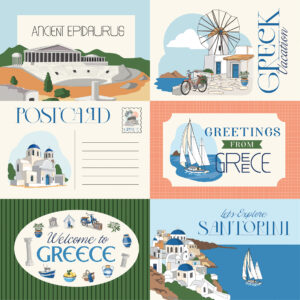 Carta Bella Greece 12X12 6X4 Journaling Cards