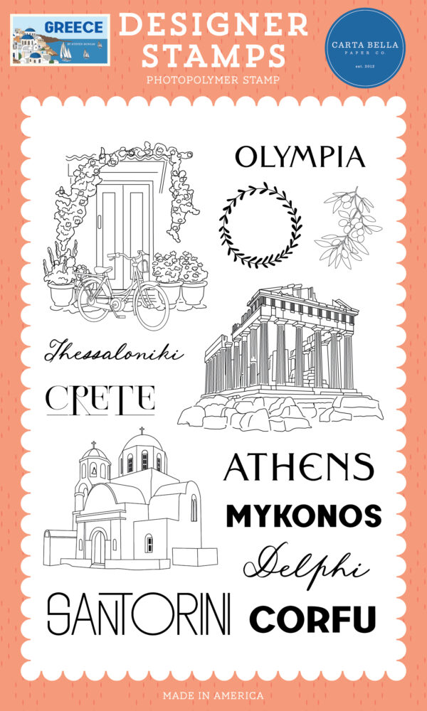 Carta Bella Greece Stamp Travel Through Greece Carta Bella Greece Stamp Travel Through Greece