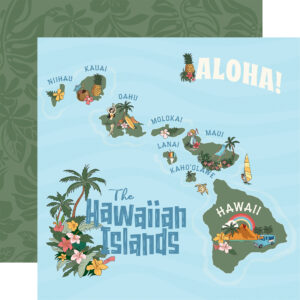 Carta Bella Hawaii 12X12 Hawaii Map
