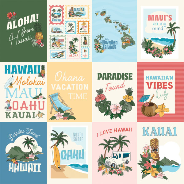 Carta Bella Hawaii 12X12 3X4 Journaling Cards