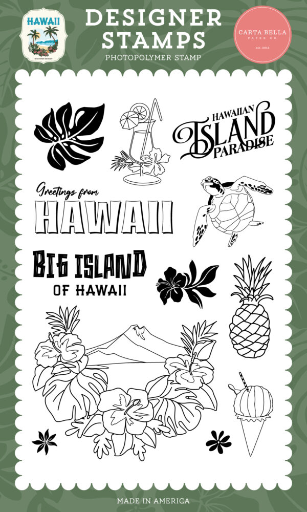 Carta Bella Hawaiian Stamp Island Paradise Carta Bella Hawaiian Stamp Island Paradise