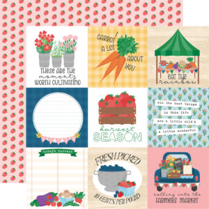Echo Park Freshly Picked 12X12 4X4 Journaling Cards