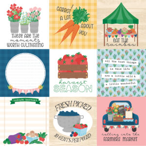 Echo Park Freshly Picked 12X12 4X4 Journaling Cards