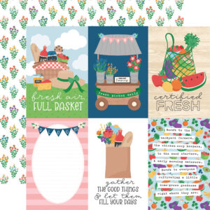 Echo Park Freshly Picked 12X12 4X6 Journaling Cards