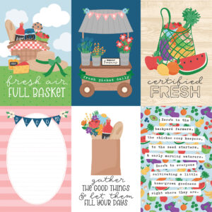 Echo Park Freshly Picked 12X12 4X6 Journaling Cards