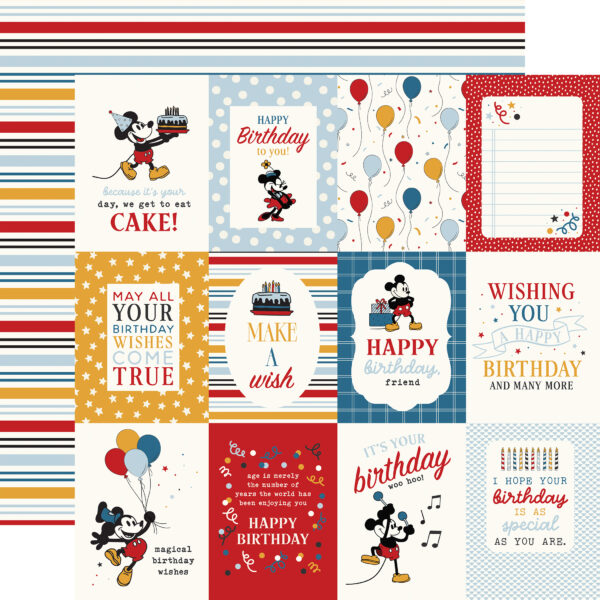 Echo Park Mouse & Me 12X12 3X4 Journaling Cards Echo Park Mouse & Me 12X12 3X4 Journaling Cards