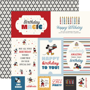 Echo Park Mouse & Me 12X12 Multi Journaling Cards