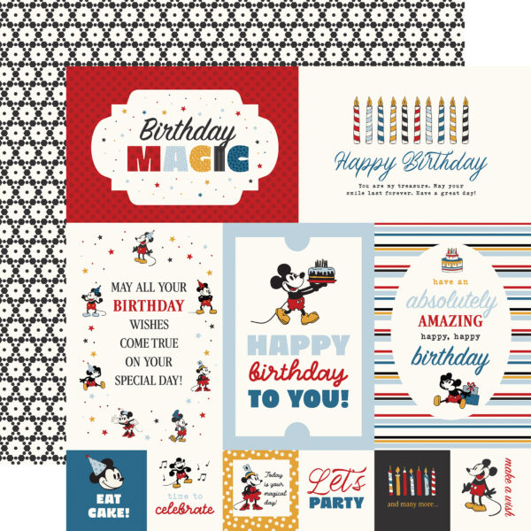 Echo Park Mouse & Me 12X12 Multi Journaling Cards Echo Park Mouse & Me 12X12 Multi Journaling Cards