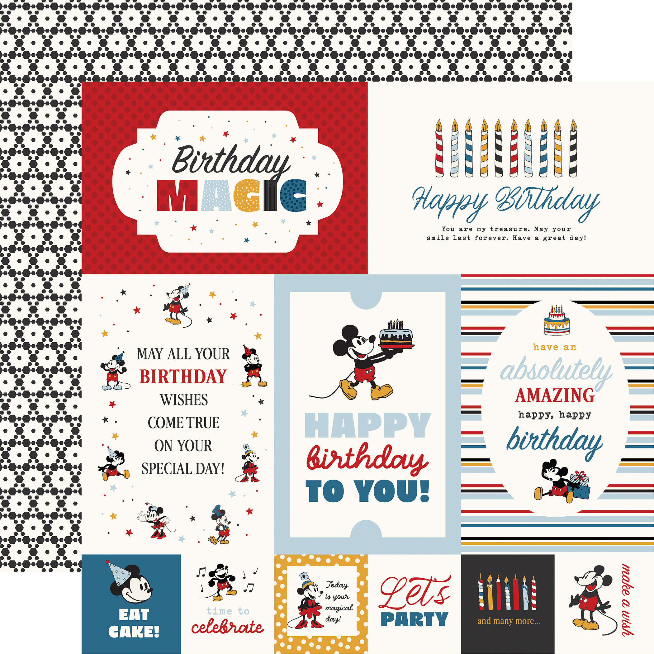 Echo Park Mouse & Me 12X12 Multi Journaling Cards
