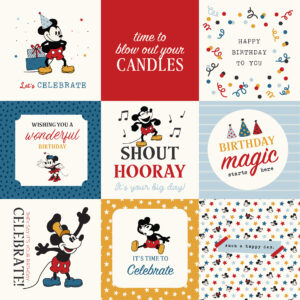 Echo Park Mouse & Me 12X12 4X4 Journaling Cards