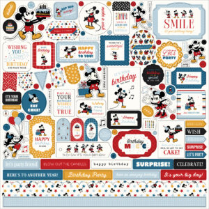 Echo Park Mouse and Me Birthday Element Sticker