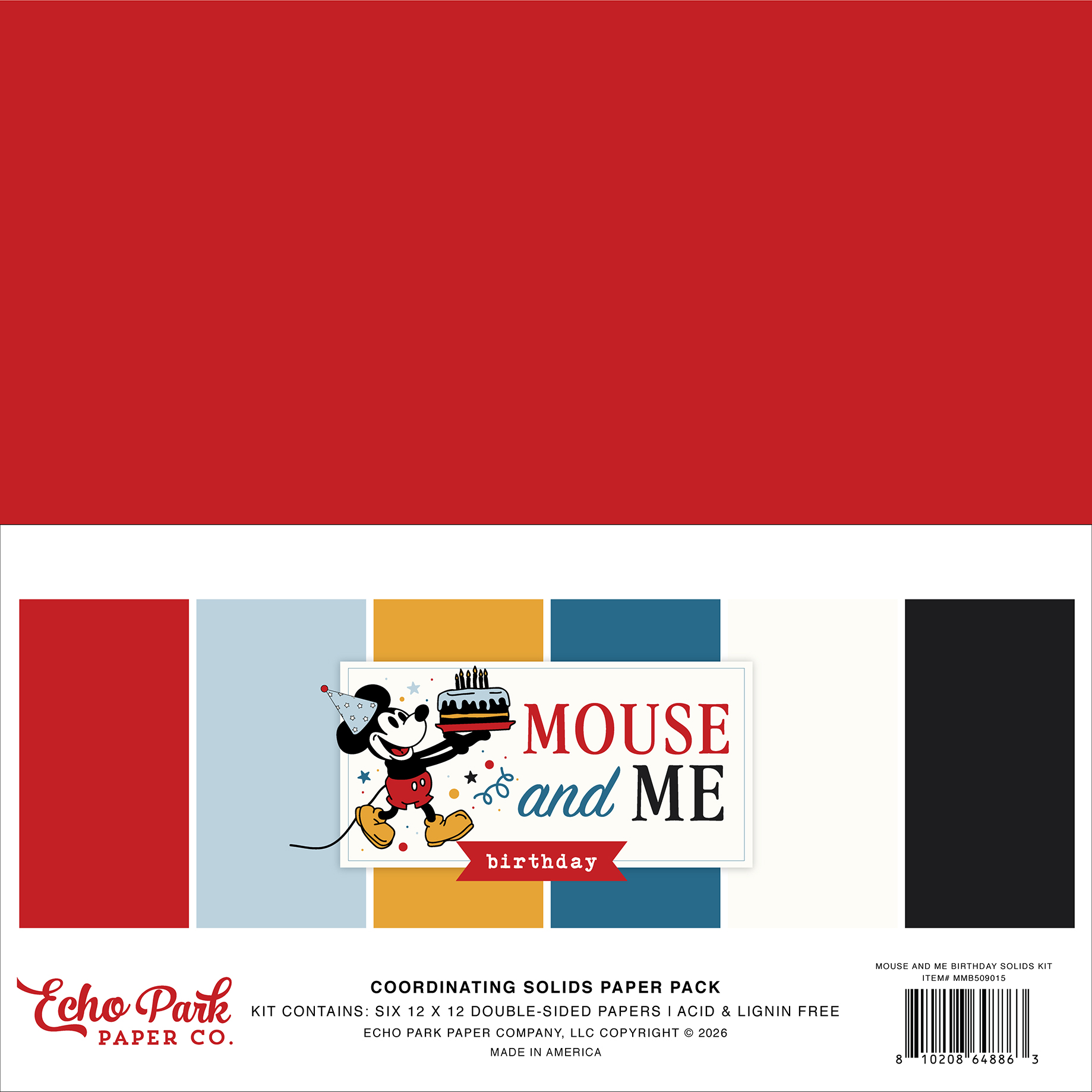 Echo Park Mouse and Me Birthday Solids Kit