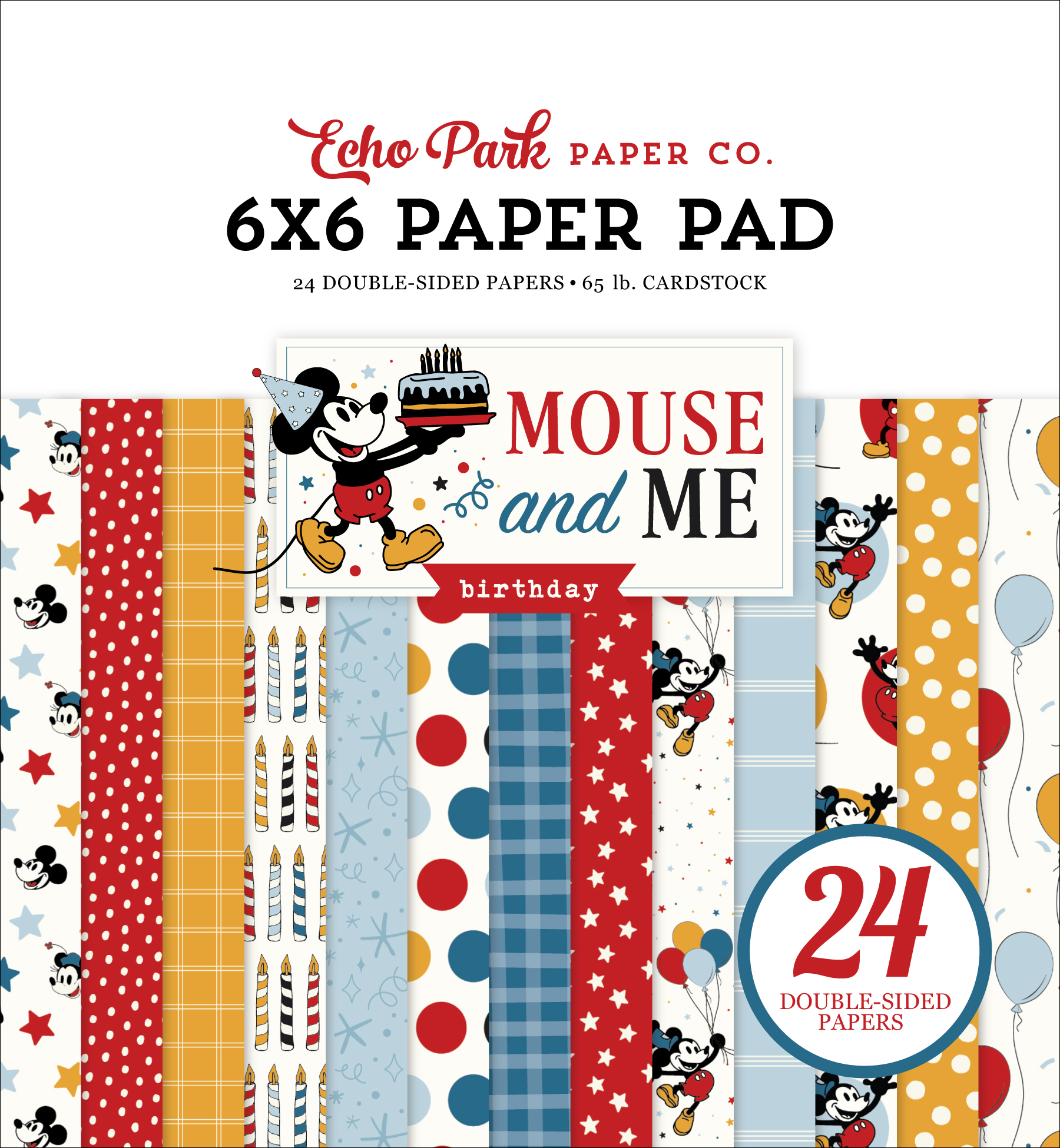 Echo Park Mouse and Me Birthday 6X6 Paper Pad