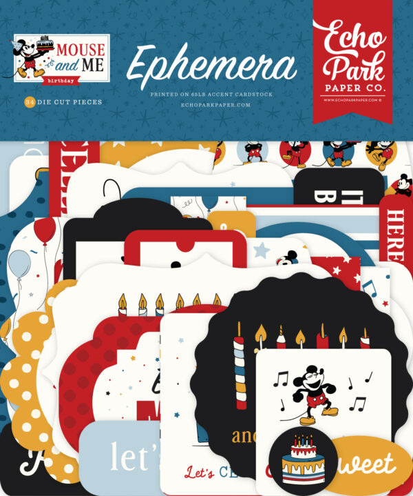 Echo Park Mouse and Me Birthday Ephemera Echo Park Mouse and Me Birthday Ephemera