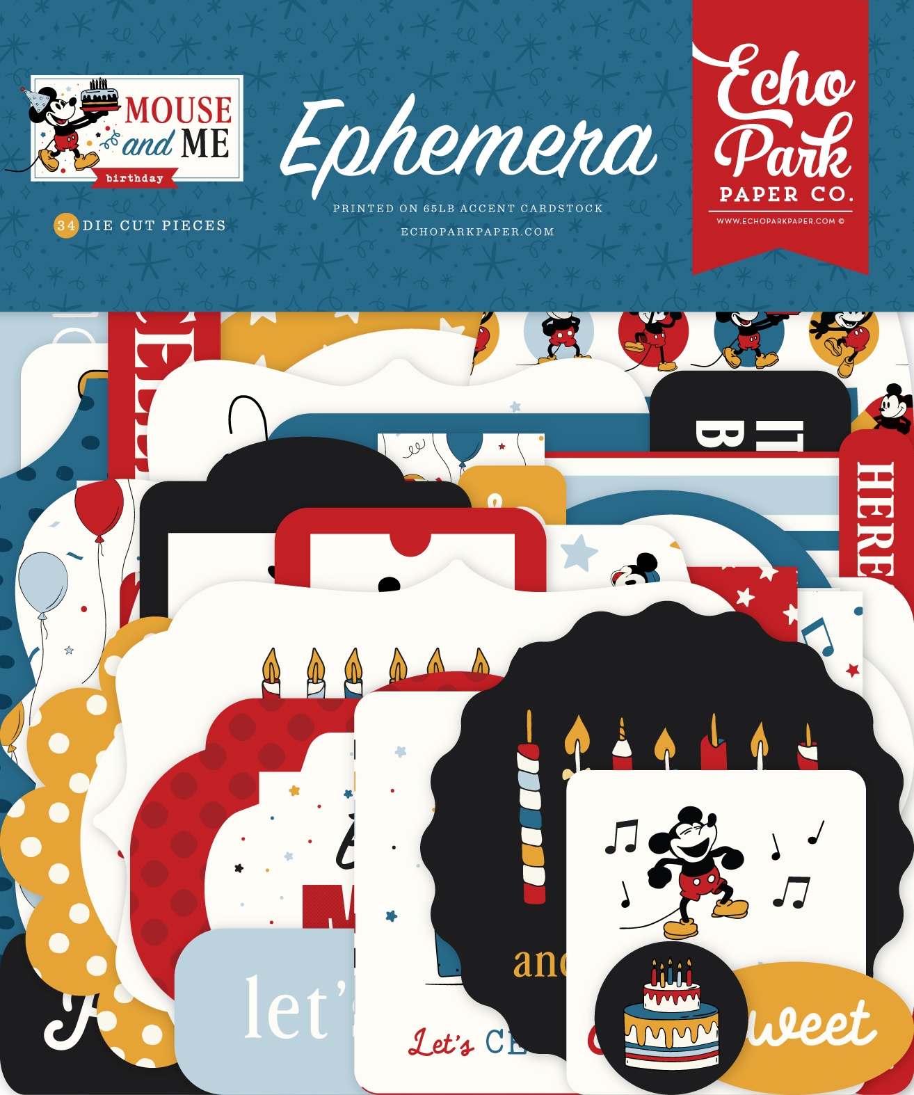 Echo Park Mouse and Me Birthday Ephemera