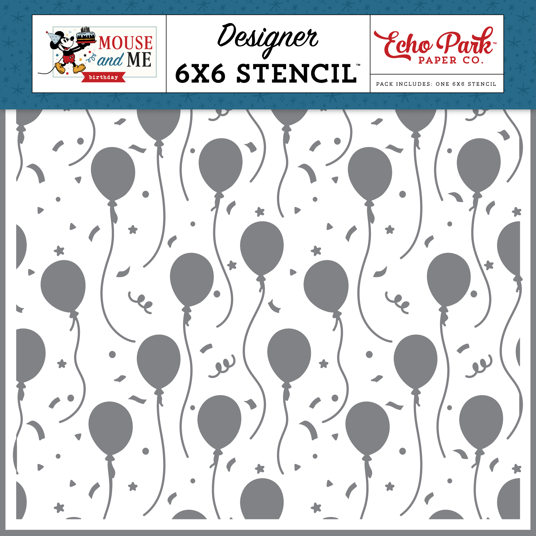 Echo Park Mouse & Me Stencil Birthday Magic Balloons