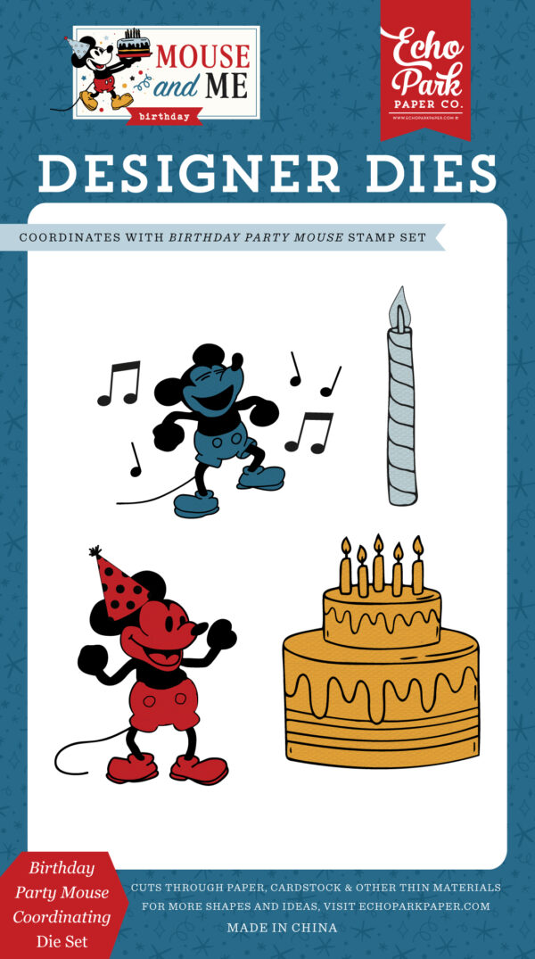 Echo Park Mouse & Me Die Birthday Party Mouse Coordinating Echo Park Mouse & Me Die Birthday Party Mouse Coordinating