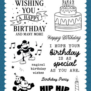 Echo Park Mouse & Me Stamp Birthday Party Mouse