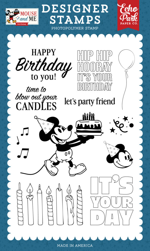 Echo Park Mouse & Me Stamp Time For Cake Mouse Echo Park Mouse & Me Stamp Time For Cake Mouse