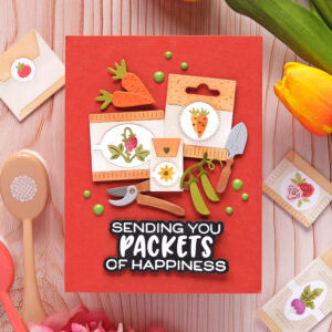 Waffle Flower Postage Collage Seeds Stencil