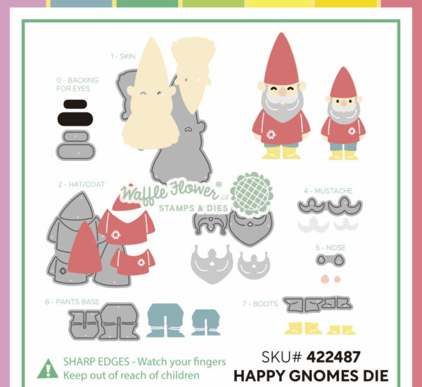 Waffle Flower Happy Gnomes Die