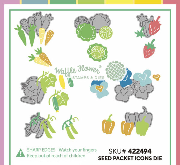 Waffle Flower Seed Packet Icons Die