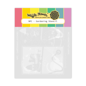 Waffle Flower Nested Postage Collage Gardening Stencil