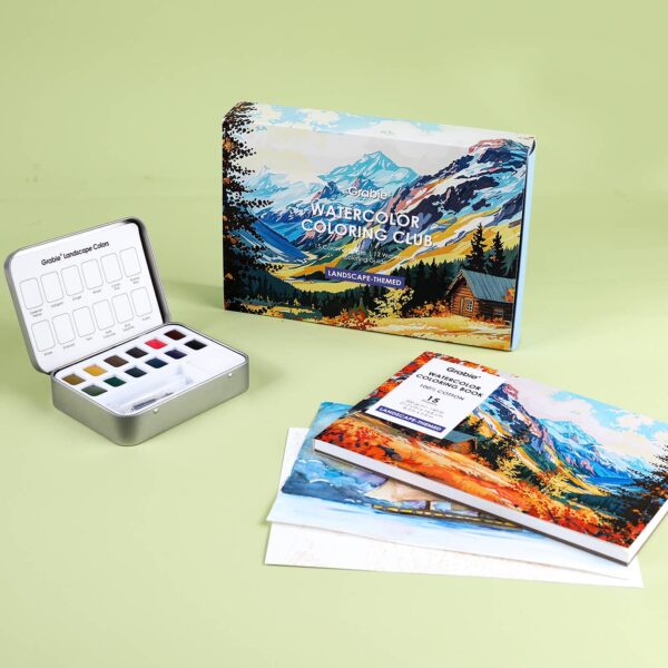 Grabbie Watercolor Coloring Club Landscapes Grabbie Watercolor Coloring Club Landscapes