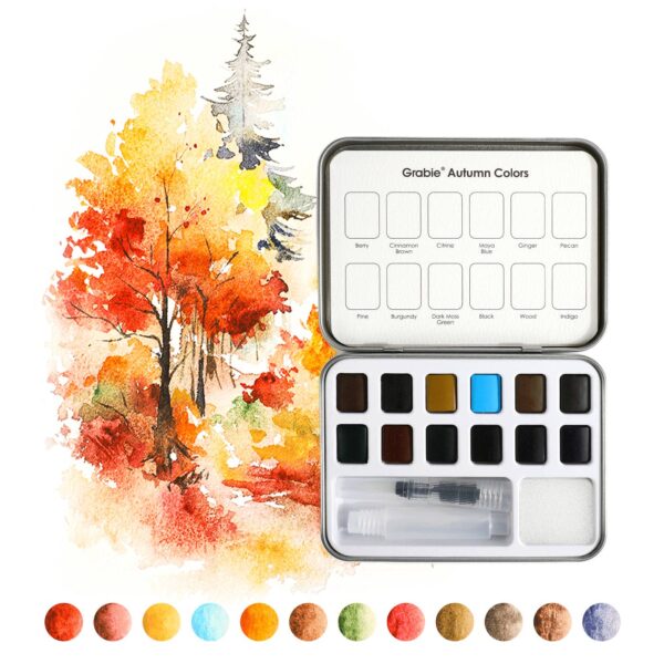 Grabbie Watercolor Coloring Club Autumn
