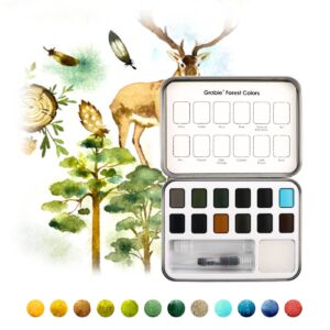 Grabbie Watercolor Coloring Club Forest