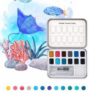 Grabbie Watercolor Coloring Club Ocean