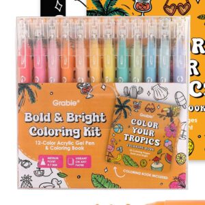 Grabbie Bold & Bright Coloring Kit Tropics Color