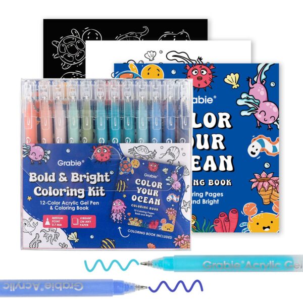 Grabbie Bold & Bright Coloring Kit Ocean Color