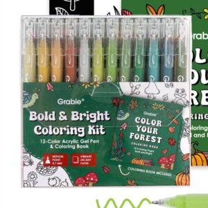 Grabbie Bold & Bright Coloring Kit Forest Color