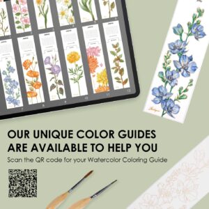 Grabbie Watercolor Coloring Bookmarks