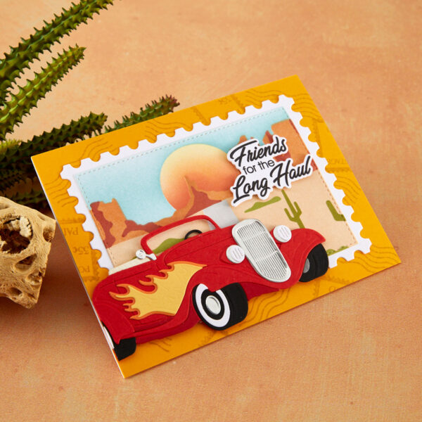 Spellbinders Hot Rod Flames Etched Dies By Mindy Eggen