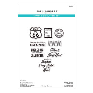 Spellbinders Road Trip Adventures Sentiments Stamp & Die Set By Mindy Eggen