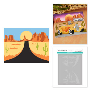 Spellbinders Highway Horizons-desert Layered Stencils By Mindy Eggen