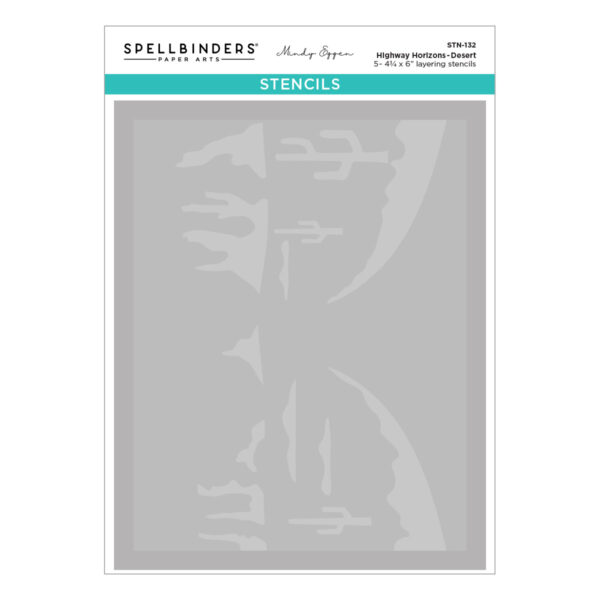 Spellbinders Highway Horizons-desert Layered Stencils By Mindy Eggen