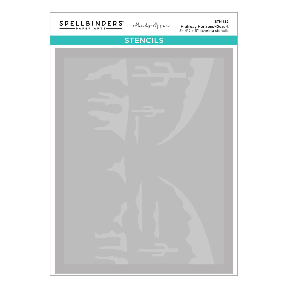 Spellbinders Highway Horizons-desert Layered Stencils By Mindy Eggen