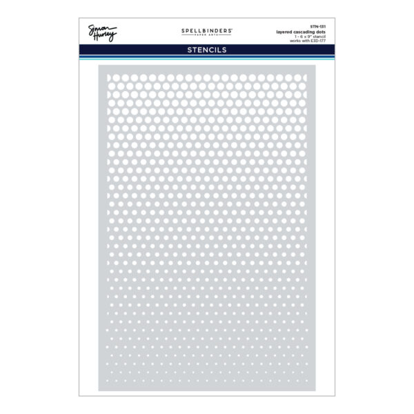 Spellbinders Layered Cascading Dots Stencil By Simon Hurley