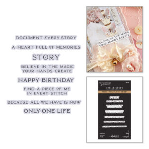 Spellbinders Heirloom Words Press + Foil Plate & Die Set By Frank Garcia