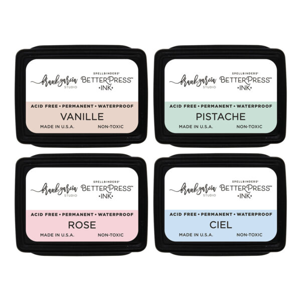 Spellbinders Blushing Macarons Betterpress Ink Mini Set By Frank Garcia - 4 Pack