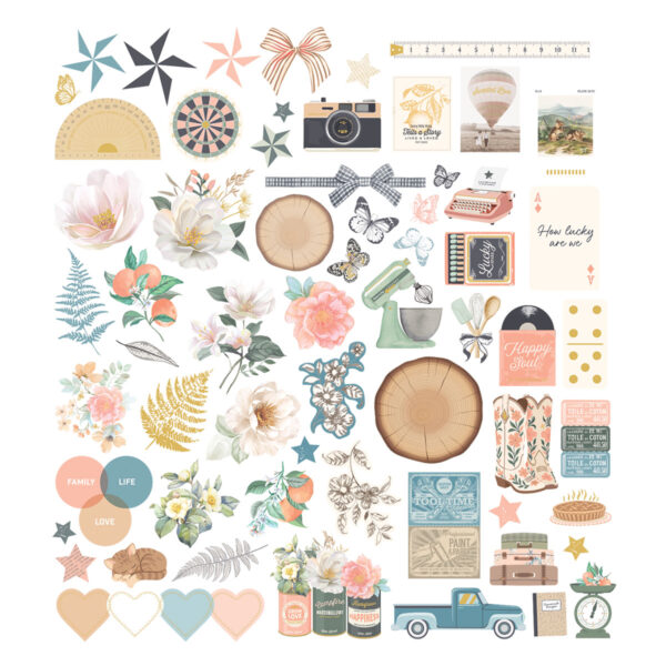 Spellbinders Rosie's Studio Clementine Diecut Cardstock Ephemera