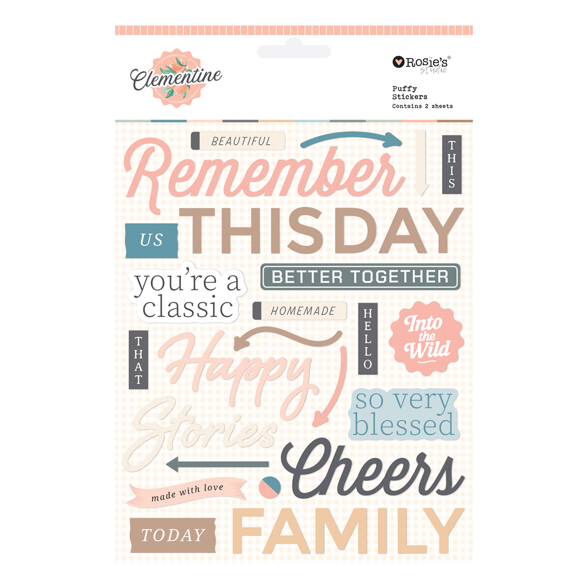 Spellbinders Rosie's Studio Clementine Puffy Stickers