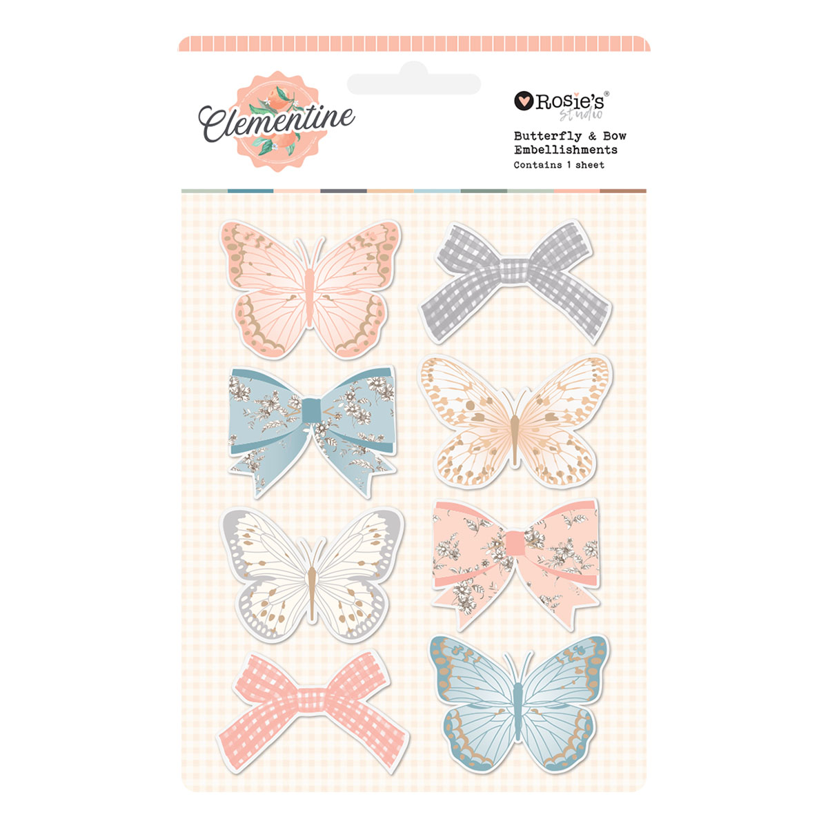 Spellbinders Rosie's Studio Clementine Butterfly & Bow Embellishments