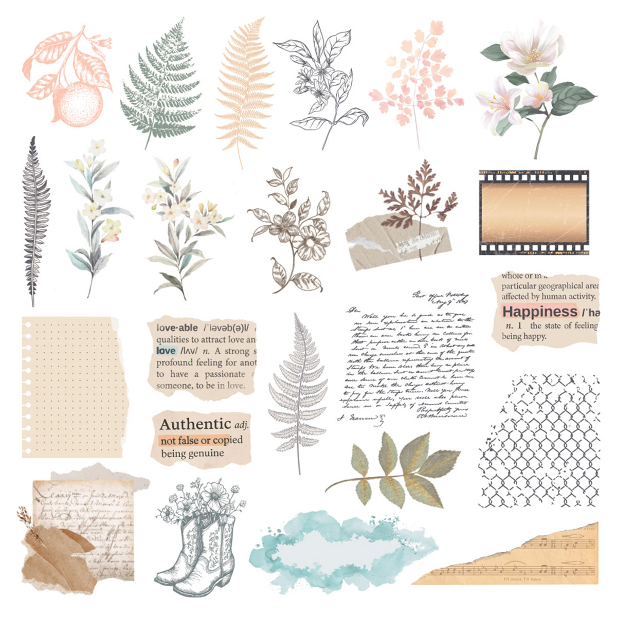Spellbinders Rosie's Studio Clementine Diecut Clear Stickers