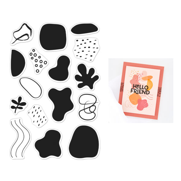 Hero Organic Shapes Clear Stamp Set